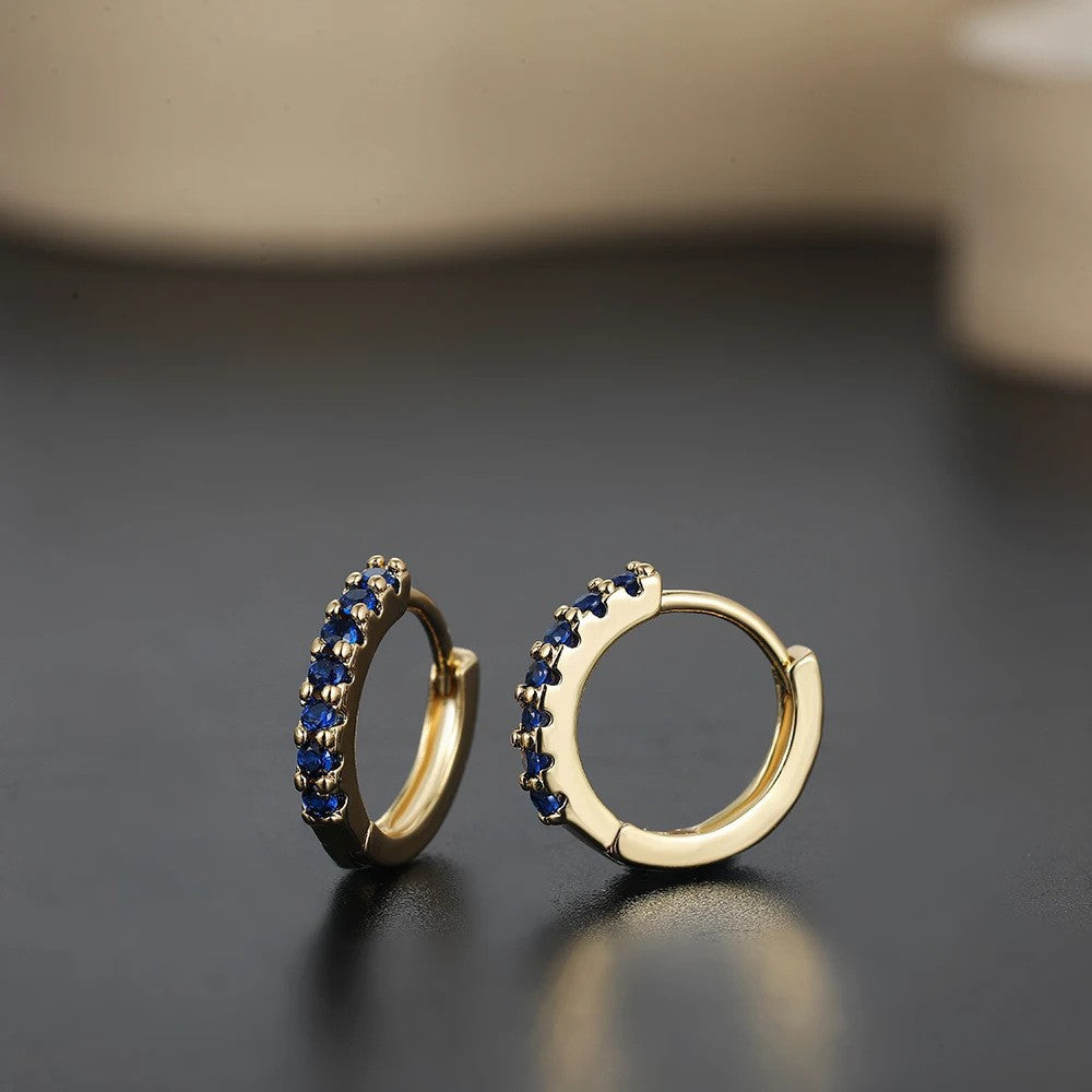 Personalized Trendy Round Colorful Zircon Earrings