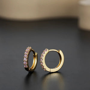 Personalized Trendy Round Colorful Zircon Earrings