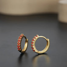Load image into Gallery viewer, Personalized Trendy Round Colorful Zircon Earrings