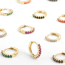 Load image into Gallery viewer, Personalized Trendy Round Colorful Zircon Earrings