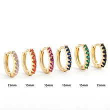 Load image into Gallery viewer, Personalized Trendy Round Colorful Zircon Earrings